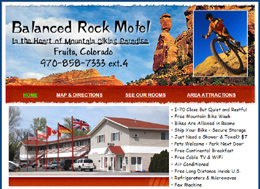 Balanced Rock Motel website design and SEO