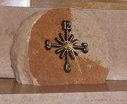 In addition to our many raw stone products, we offer complete fabrication services in-house, using the latest equipment.  Tables, chairs, clocks, countertops, interior and exterior architectural stone products of all kinds!  